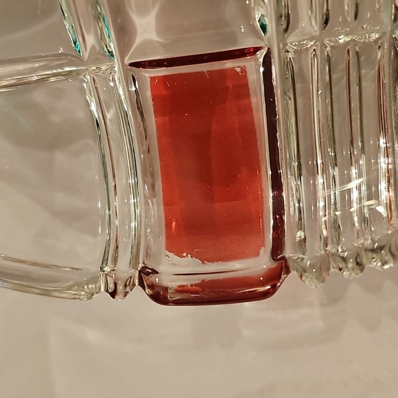 Walther Glas Red + Green Plaid Crystal Plate - Picture 5 of 16